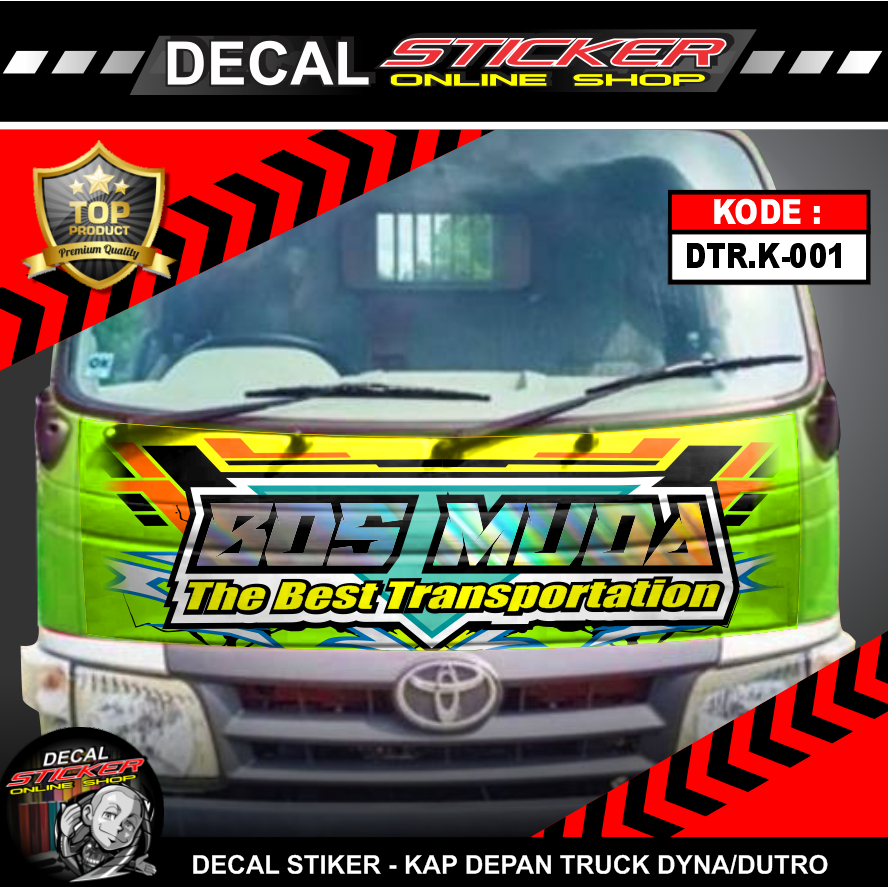 Stiker Decal Depan Truk Dyna Stiker Depan Kabin Truk Dyna Stiker Decal Truk Stiker Variasi Depan Tru