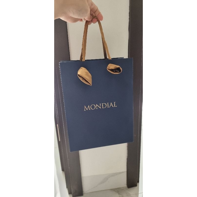 

paper bag perhiasan merk mondial asli satin