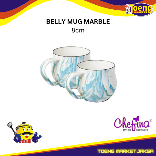 MUG MARBLE / BELLY MUG 8cm MARBLE CHEFINA