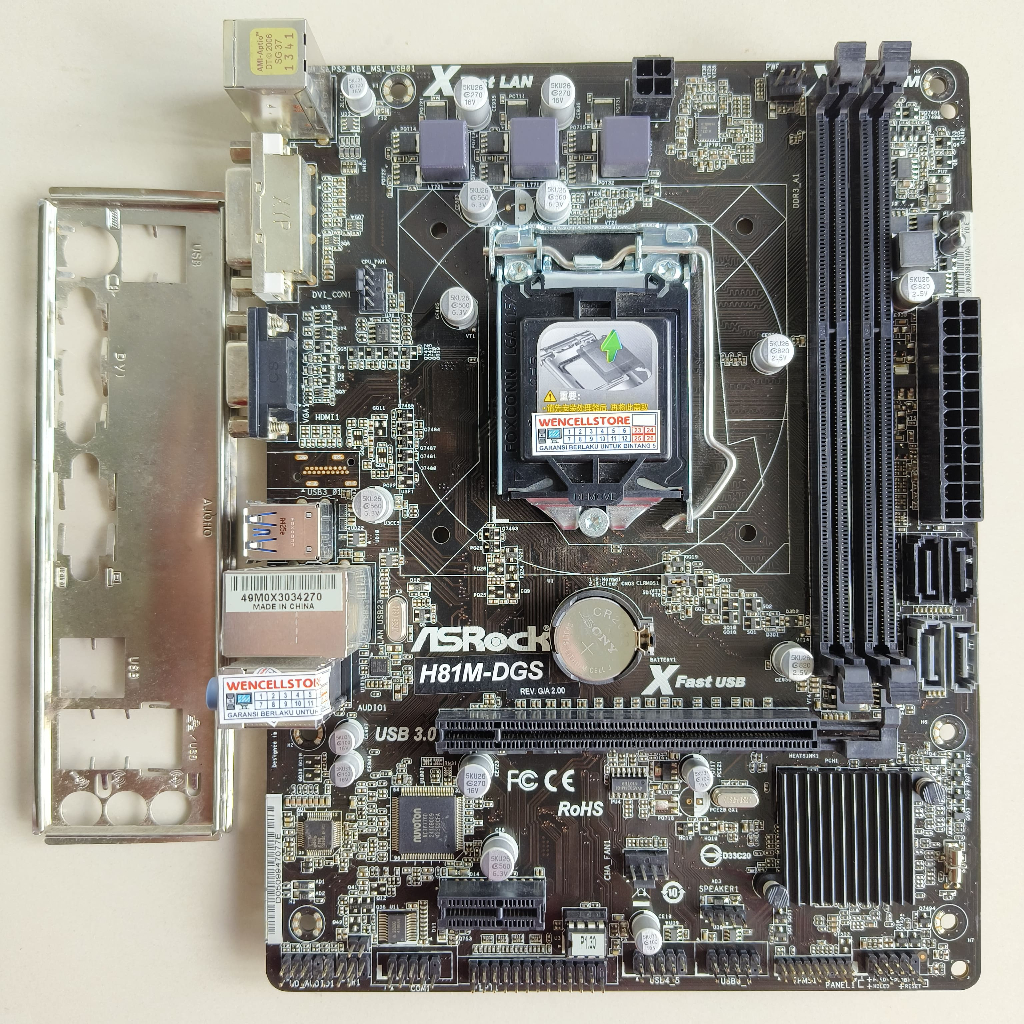 MOTHERBOARD ASROCK H81M-DGS LGA 1150 DDR3 GEN4
