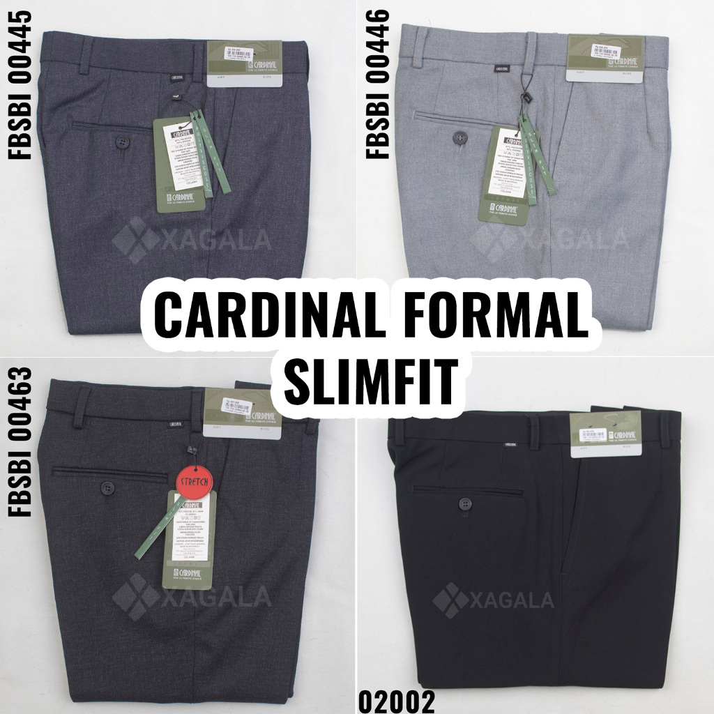 SLIMFIT CARDINAL CELANA FORMAL PRIA CELANA PANJANG FBSBI