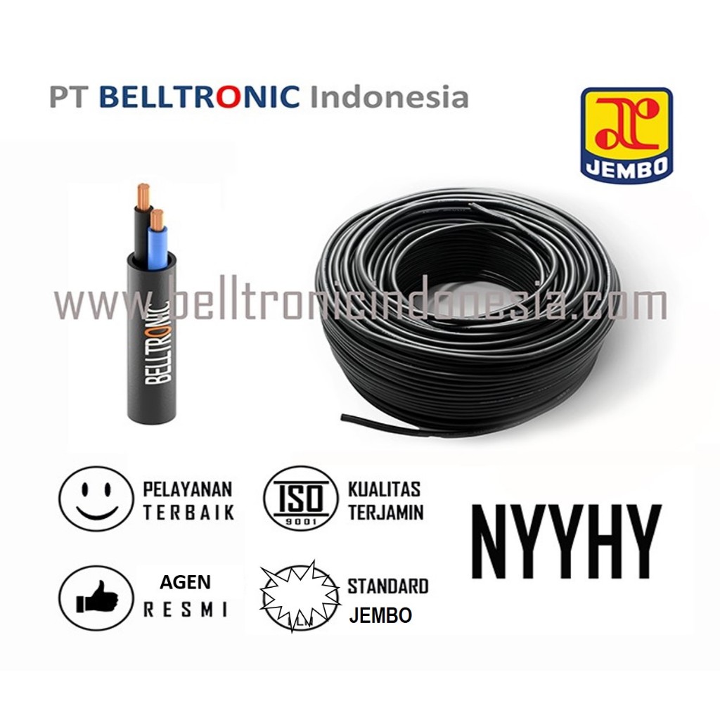Kabel listrik serabut ECERAN/ METERAN , JEMBO NYYHY 4x2.5 mm [Buy More, Save More]