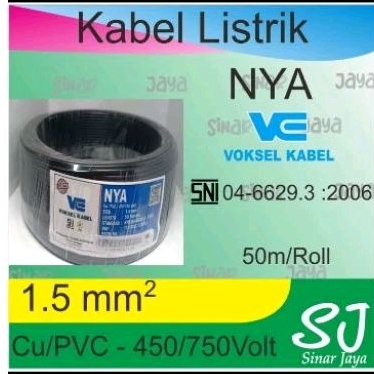 Kabel NYA Voksel 1.5 mm² 50 Meter