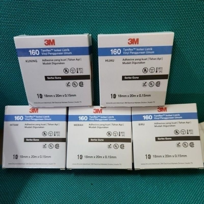 Isolasi Listrik 3M Type Temflex 160 Tahan Api (Pengganti Type 1500GU) / Isolasi Listrik / Isolasi Li