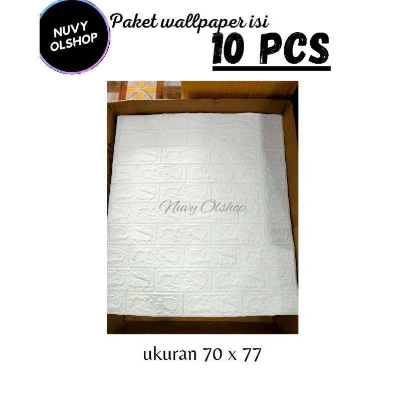 WALLPAPER DINDING 3D FOAM / WALLPAPER DINDING FOAM (PAKET 10 PCS )