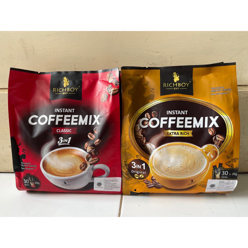 

Ready Richboy Instant Coffeemix Classic 3in1 Instant Coffeemix Extra Rich 3in1