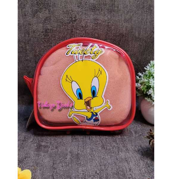 Vintage 90s Dompet Koin Pouch Mika Transparan Tweety Lucu