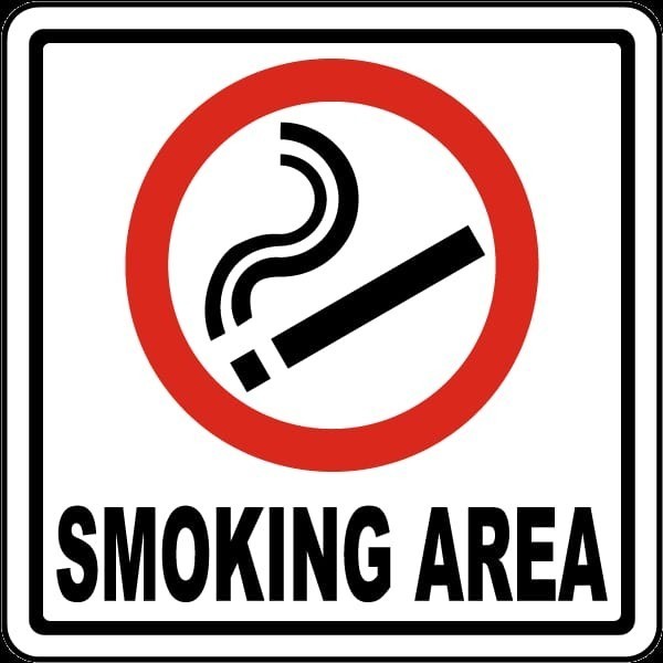 

sign stiker smoking area / sticker area merokok / rambu smoking area