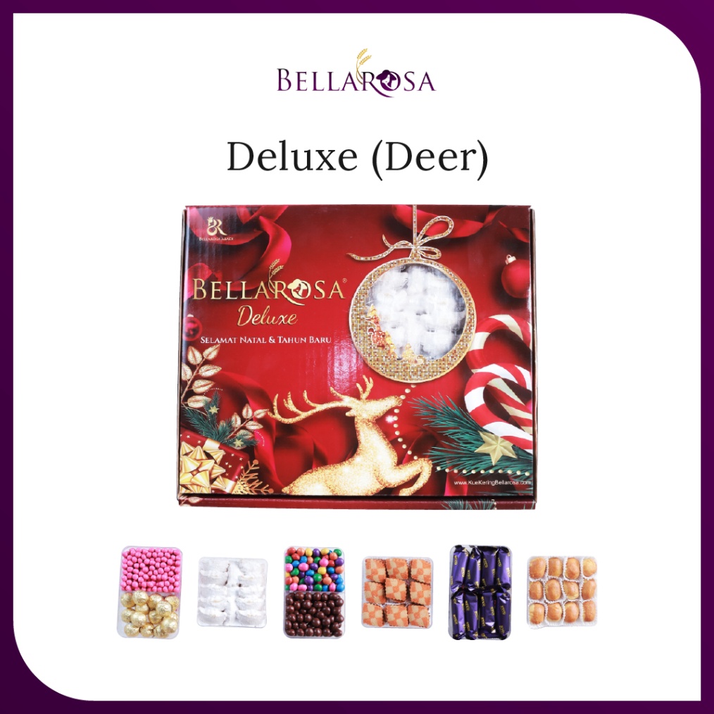 

Terbaru dan terlaris BELLAROSA Deluxe Edisi Deer Hampers Natal Kue Kering Cemilan Manis Kekinian Terlaris