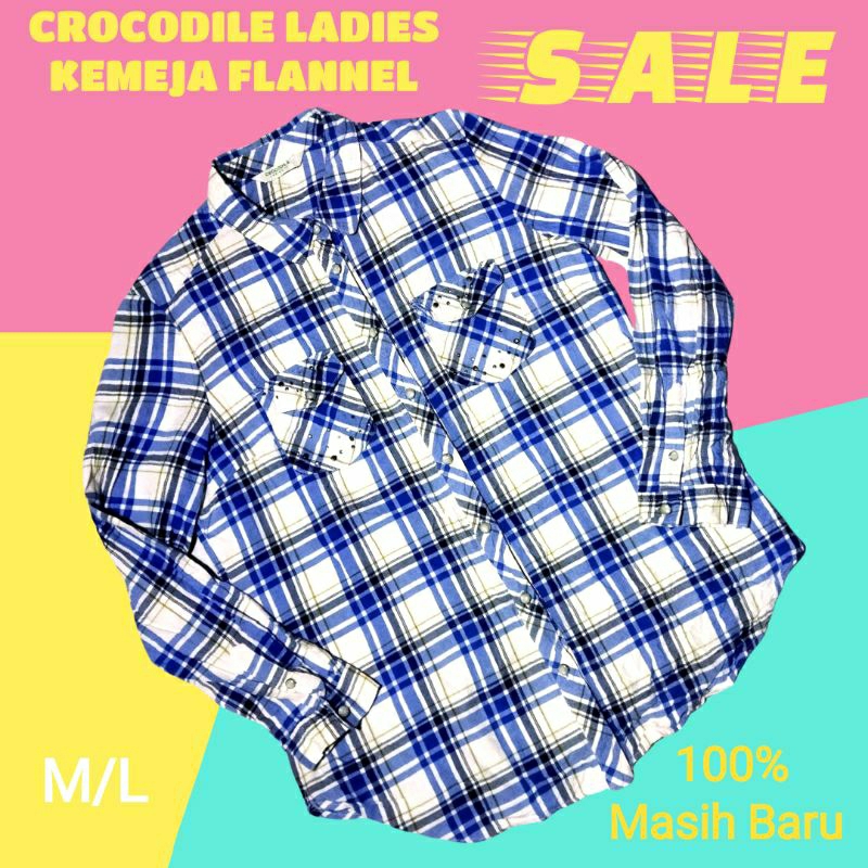 Kemeja Flannel Crocodile original