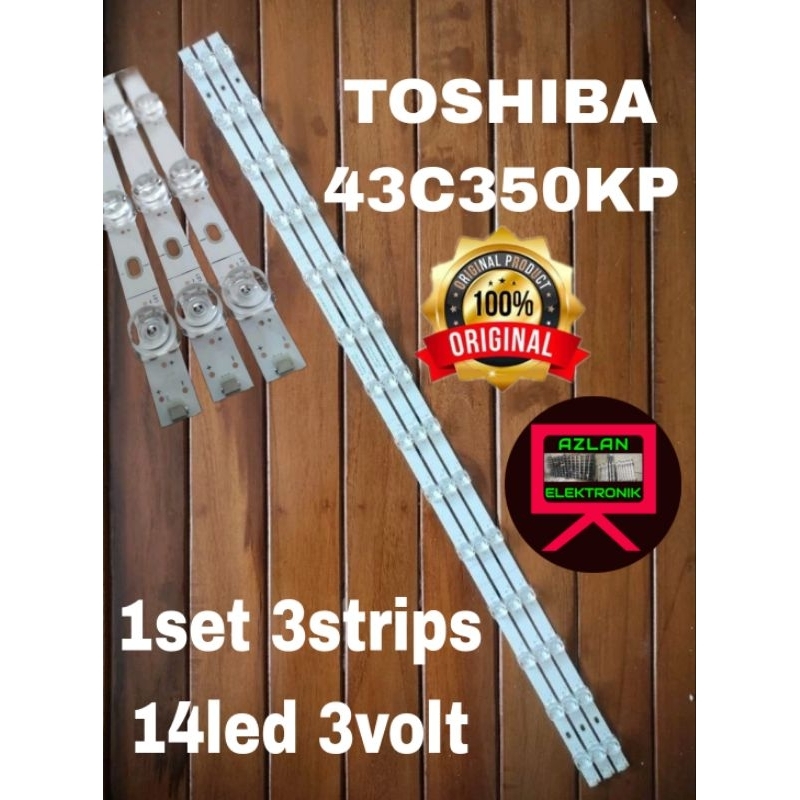 BACKLIGHT TV LED LAMPU BL TOSHIBA 43C350KP 43C350 KP 14LED 3V