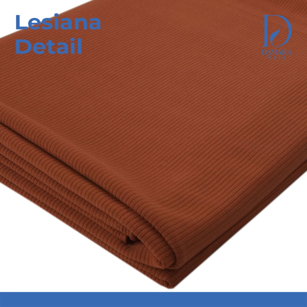 Bahan Kain Kaos Motif Salur Rib Lesiana Adem Nyaman
