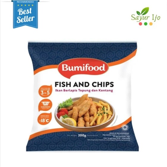 

BUMIFOODS Fish & Chips 200 Gram / Pack Fresh Frozen Ikan Tepung Kentang Segar