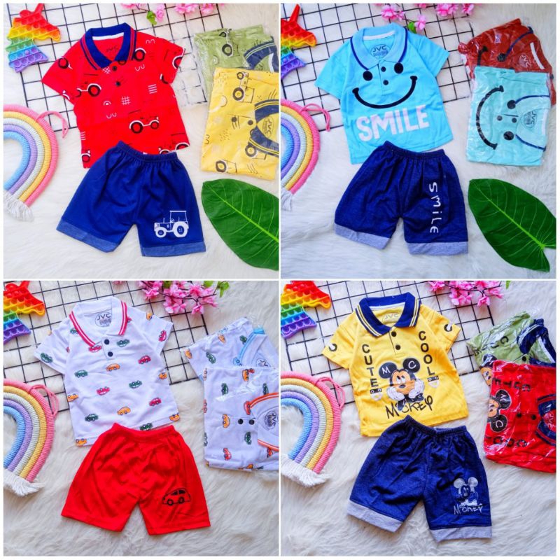 setelan JVC KERAH allsize 6-12m @23500 x3pcs
