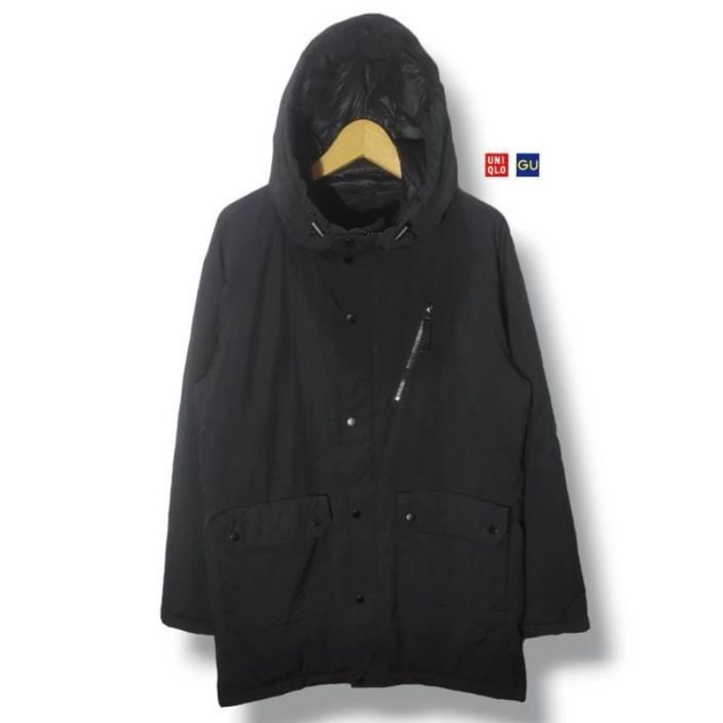 GU by UNIQLO Winter Coat Parka Jacket Black Size tag L fit XL (P85xL60) jaket pria gelembung dalam