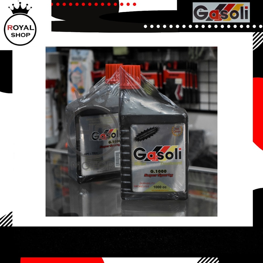 Gasoli 2T G1000 Super Sporty 1Liter Oli Samping 2Tak