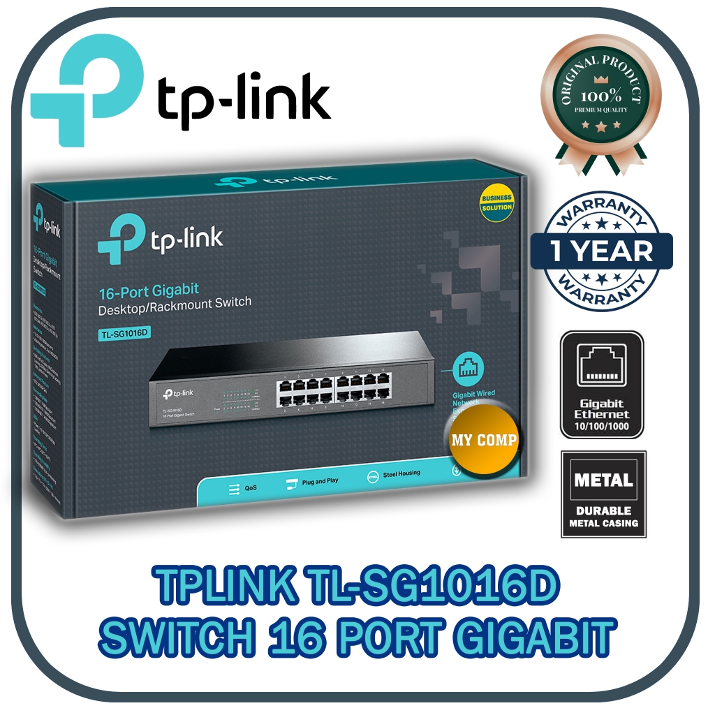 TP-Link TL-SG1016D Hub Switch Gigabit 16 Port TPLink SG1016D