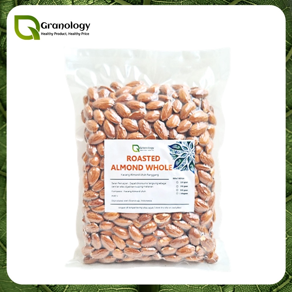 

Terbaru dan terlaris Roasted Almond Whole Almond Utuh Oven 5 gram by Granology buruan