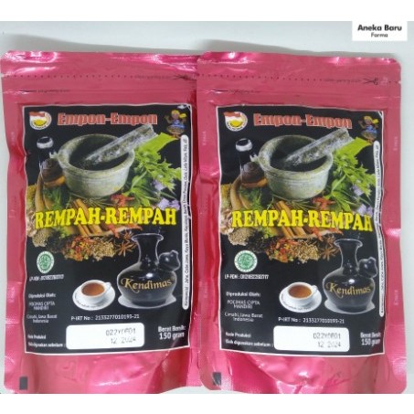 

EMPRON MINUMAN TRADISIONAL REMPAH KENDIMAS SOLUSI REMATIK/ASAM URAT ISI 150 GR 100% ORIGINAL