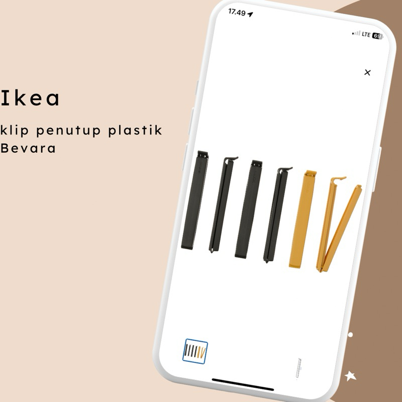 Klip penutup plastik penjepit kemasan snack set isi 6 Bevara