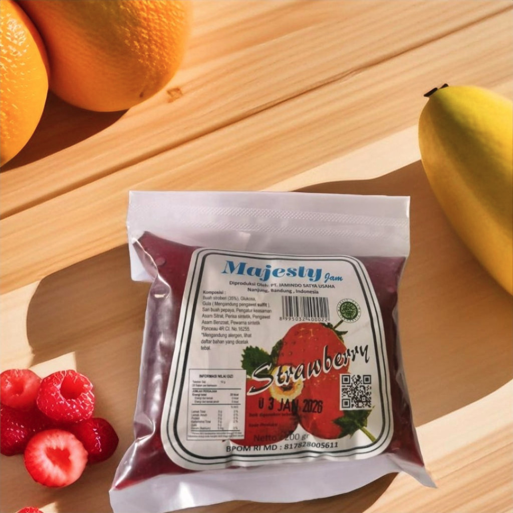 

SELAI SERAT MAJESTY KEMASAN SAK RASA STRAWBERRY