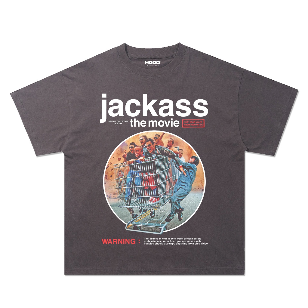 KAOS FILM JACKASS THE MOVIE VINTAGE OVERSIZE  / UNISEX / PRIA & WANITA / OVERSIZE 24S / COD / JACKAS