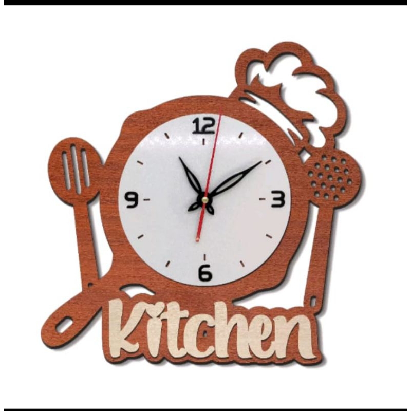 Jam Hiasan Dinding Unik Dapur Huruf Timbul Kitchen