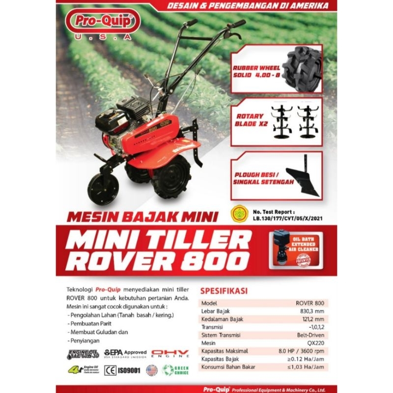 CULTIVATOR PRO QUIP ROVER 800 ZETOR MINI TRAKTOR PROQUIP ROVER 800