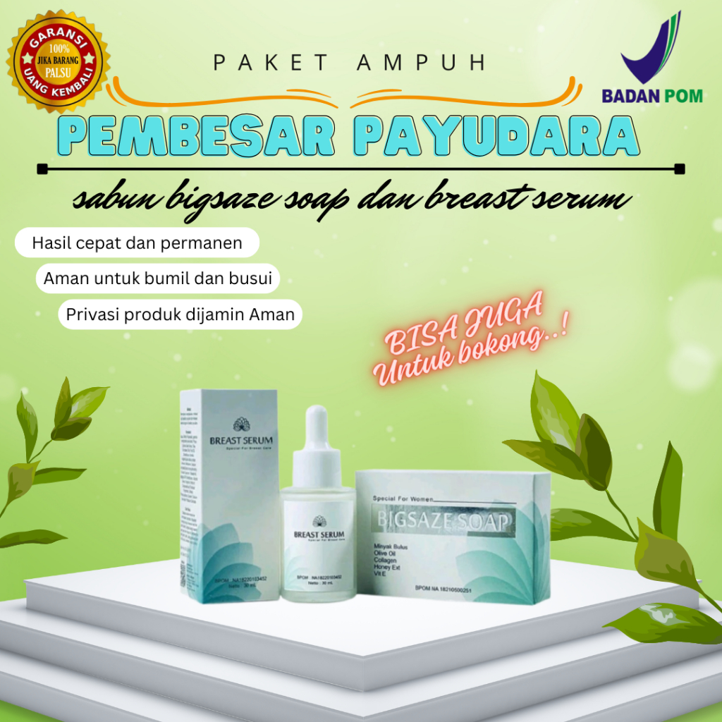 (terlaris) Paket ampuh pembesar dan pengencang payudara dan bokong super cepat permanen bpom asli ob