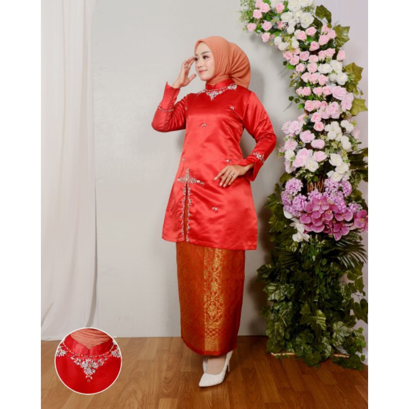 Set Kebaya Taffeta Bridal Payet Melayu /Kebaya Malaysia Payet Terbaru