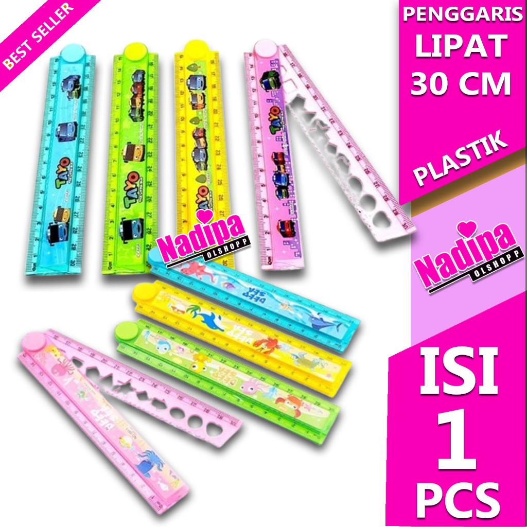 

PENGGARIS LIPAT 30 cm PLASTIK MOTIF ANEKA WARNA RANDOM NADIPA OLSHOPP