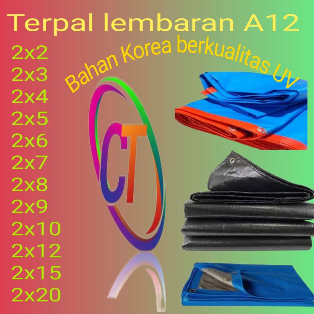 TERPAL PLASTIK UKURAN 2X10 METER A12 KOREA TEBAL