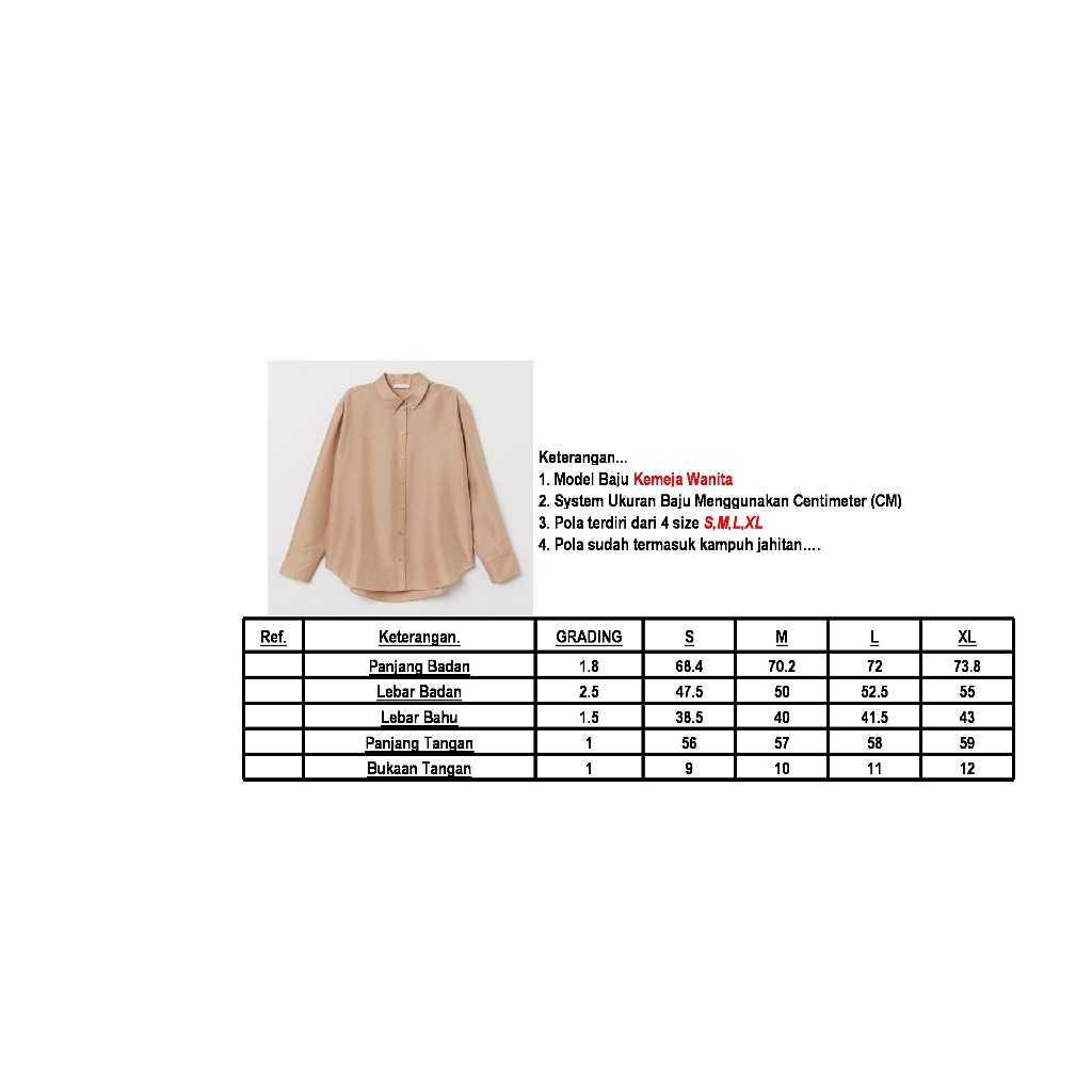 Pola Kemeja Wanita