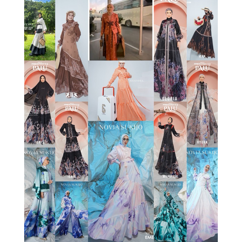 BRINNY HANINDYA ANNA SHANUM  SET KULOT BLACK LIMITED RYUKA MARIPOSA GLORIA IGNIS GHISERA EZCERA EMEE