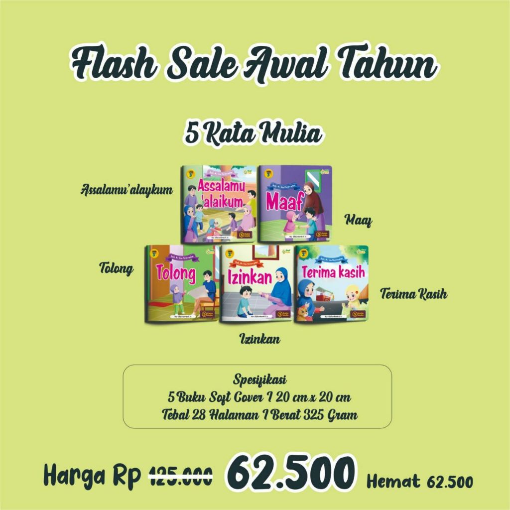 [PE] Seri 5 Kata Mulia [utk usia 3+]