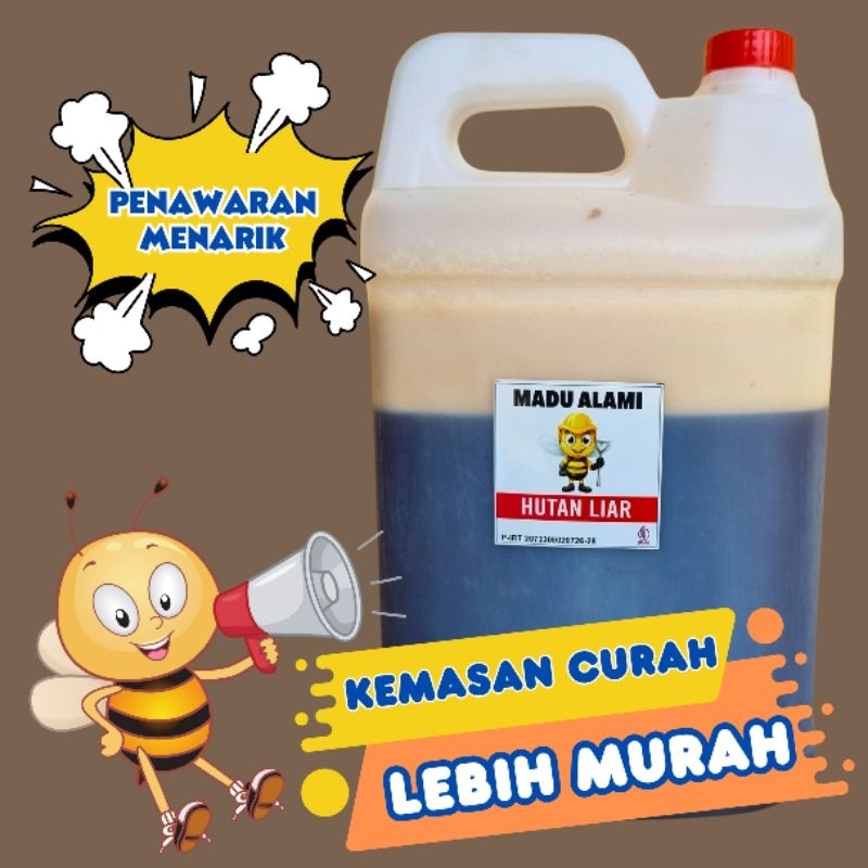

[PROMO TERBATAS] Madu Hutan Liar Apis Dorsata Murni Tanpa Campuran Apapun Kemasan Curah 5 Kg