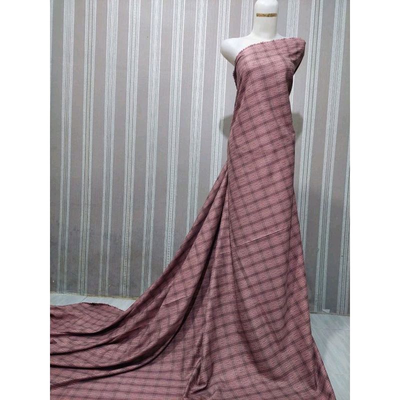 Kain katun madinah motif kotak lebar 150 cm