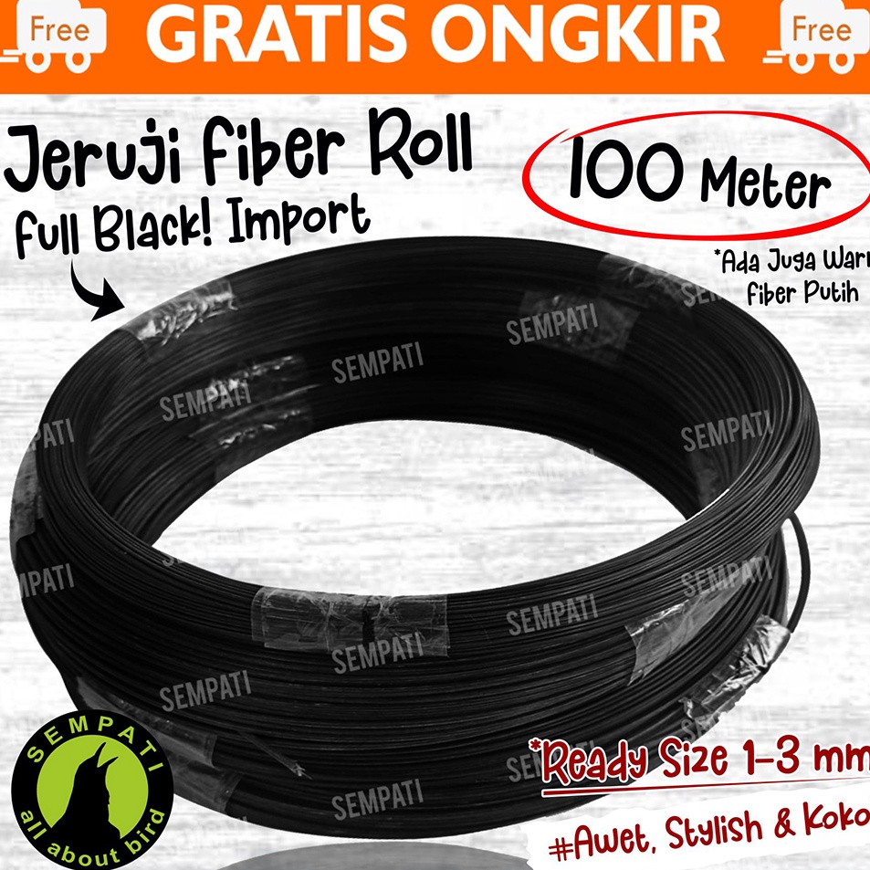 uD Ruji Jeruji Fiber Roll Gulung Ruji Sangkar Kandang Burung Murai Lovebird Kenari Kotak Kacer Stik 