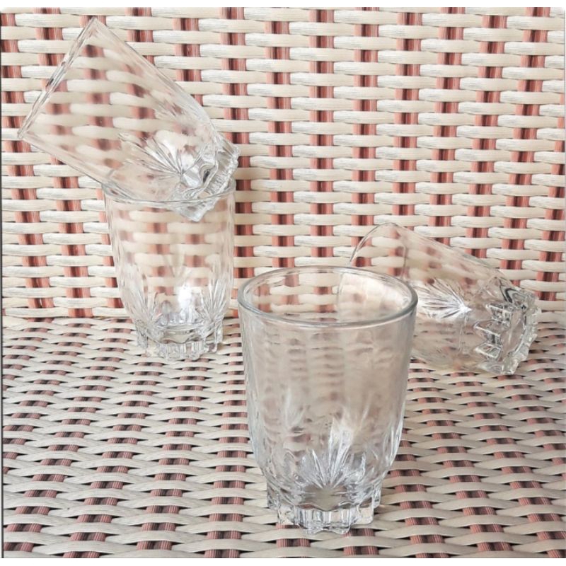 6 Pcs Gelas Minum Kaca Blimbing Gelas Kaca Kopi Bening