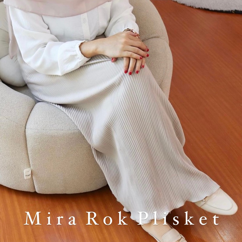 Mira Rok Plisket Wavy (Pleats Skirt Wavy) - By Dailyal Official | Pakaian Wanita Best Seller