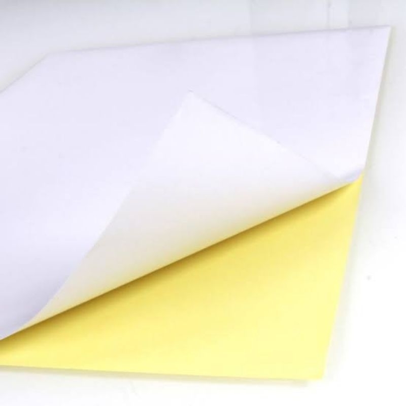 

( 100 LEMBAR ) Kertas Stiker A4 Folio F4 HVS Kilap Kraft Artpaper / Glossy Sticker Label Resi Murah