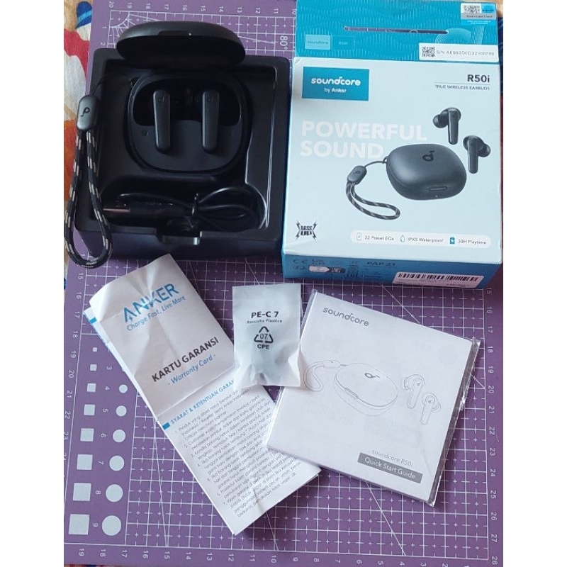preloved second tws anker soundcore r50i warna hitam / black