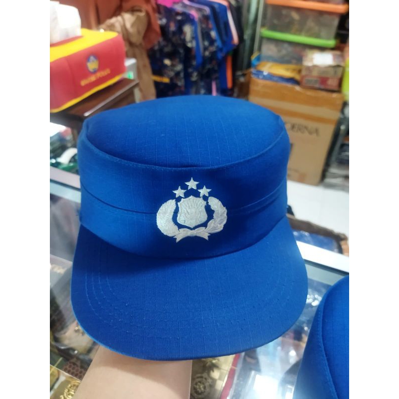 Topi Komando Biru Bintara  Pol AIRUD