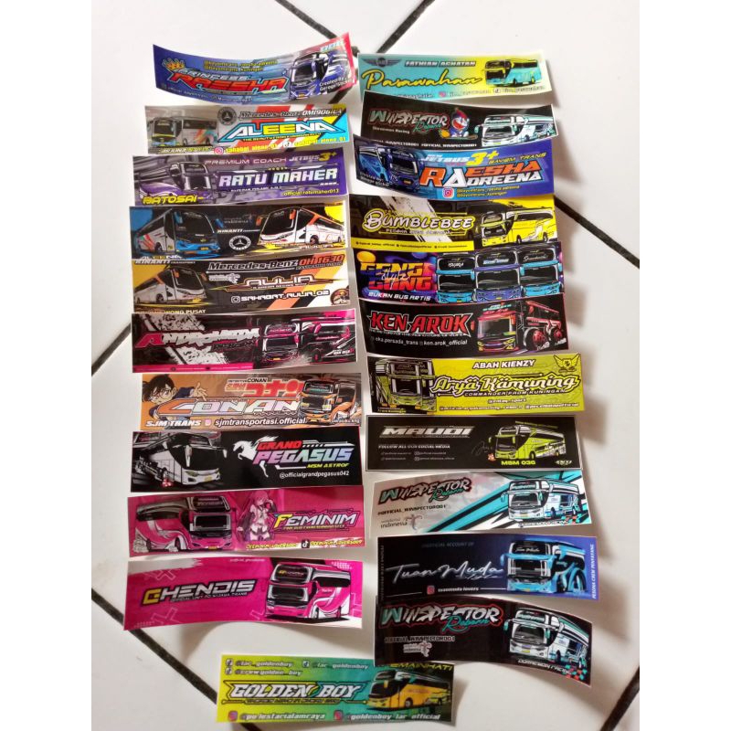 

stiker bus basuri varian campur isi 22 stiker