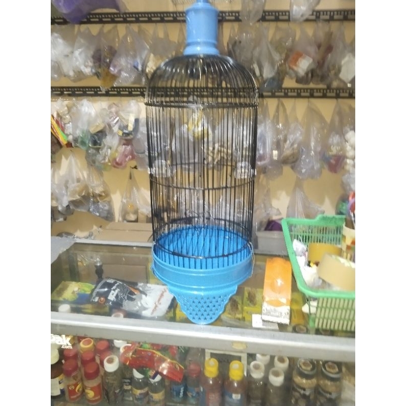 Kandang besi pleci kolbri kaki satu set ori