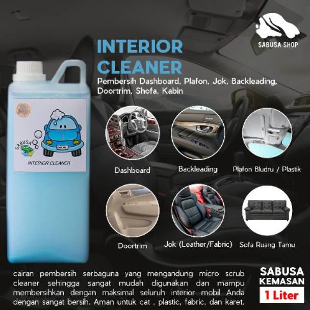 Paling Disukai SABUSA Pembersih interior mobil pembersih dashboard pembersih jok pembersih backleadi