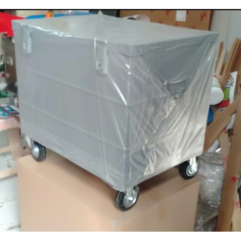 PETI UANG PLAT BESI 60x43x55Cm+Roda