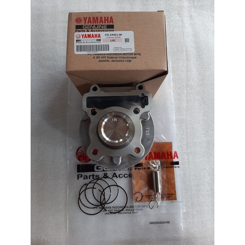 BLOK SEHER KOMPLIT MIO SPORTY MIO SOUL MIO LAMA (5LW/5TL)PLUS PISTON KIT BARANG ORI