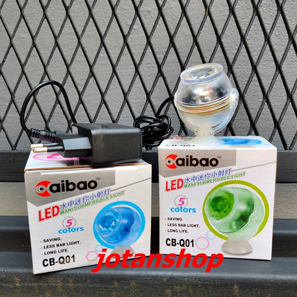 AIBAO CB Q01 Lampu Sorot LED Lampu Tembak Bulat Celup Aquarium Aquascape Kolam Taman AIBAO CB-Q01