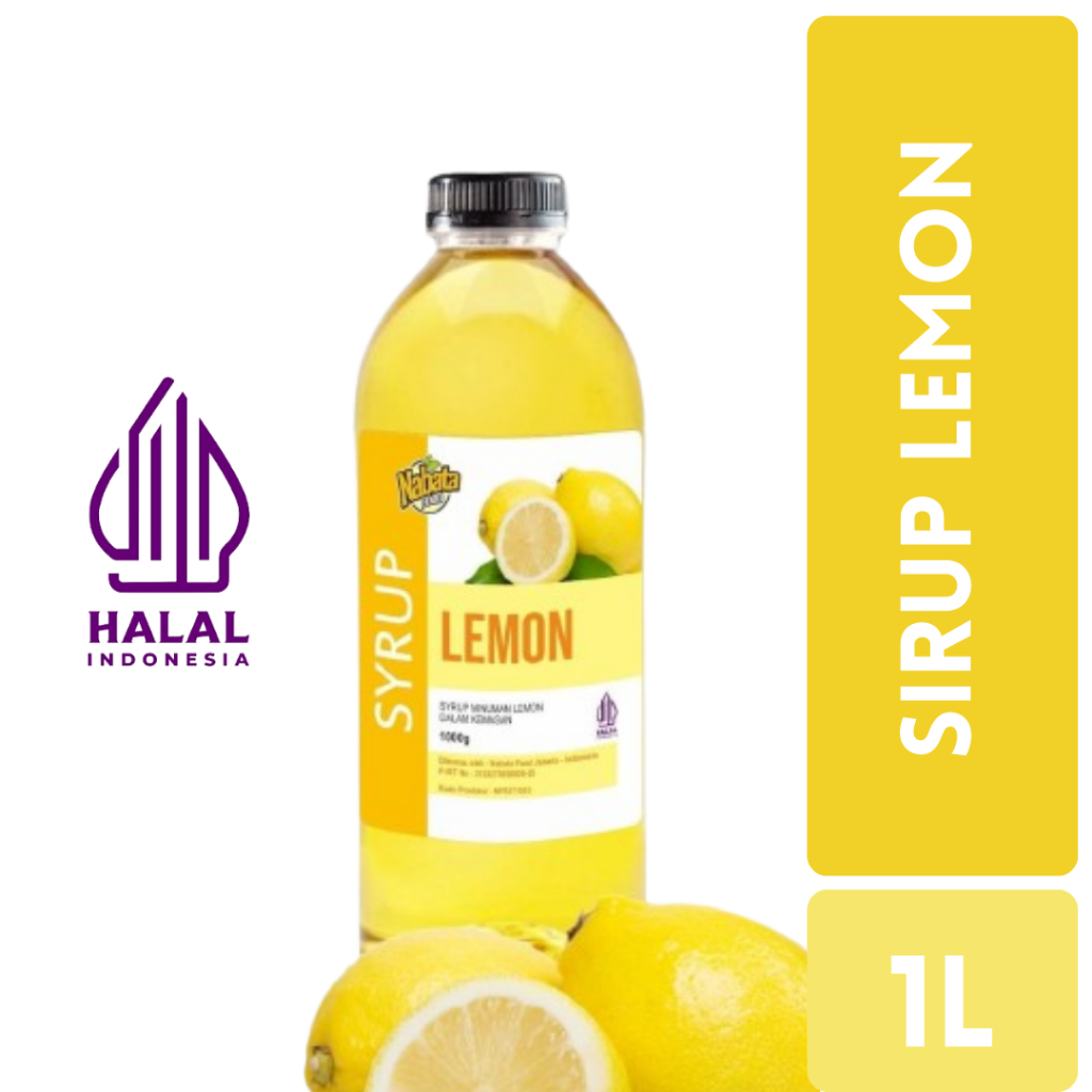 

Sirup Lemon Nabata Food 1 liter - Sirop Lemon - Lemon Syrup Premium | Premium Lemon Flavoured 1 l